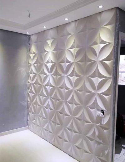 parede 3D de gesso
